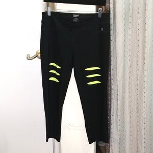 Vogo Athletica L Leggings Black with Yellow detail
